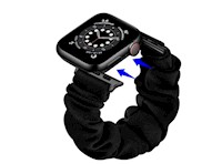 CORREA PARA APPLE WATCH 40MM PREMIUM SCRUNCHIES ELÁSTICA - NEGRO